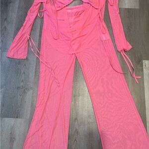Elegant Pink Women's Resort Wear Set
